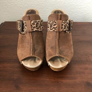 Sbicca - Spencer Brown/Cheetah Wedge